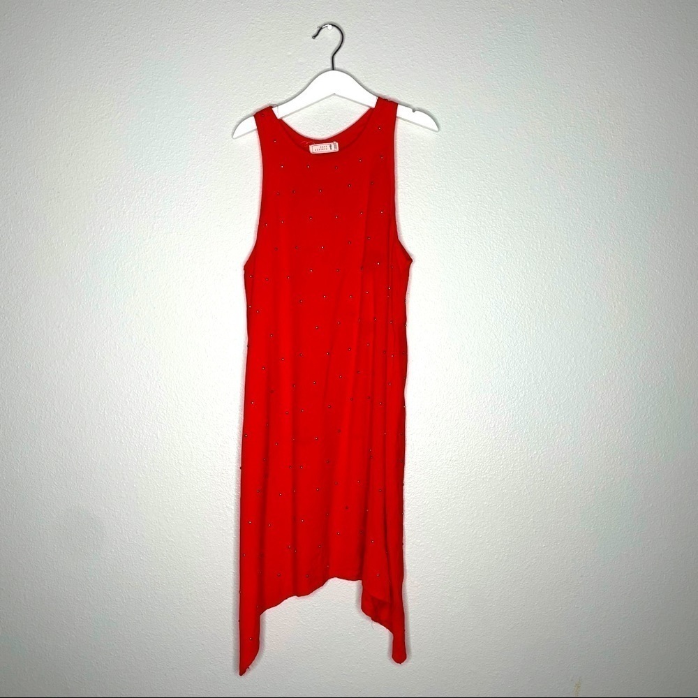 Knot Sisters Coral Studded Medium Dress